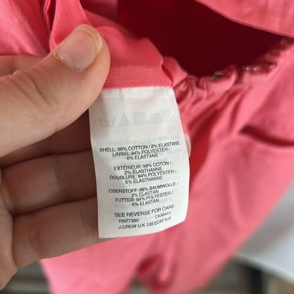 J.Crew Pink Wrap Tie Stretch Poplin Jumpsuit size 6 - Picture 10 of 10